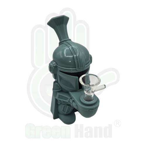 BONG DE SILICONA MANDALORIAN VERDE 15CM