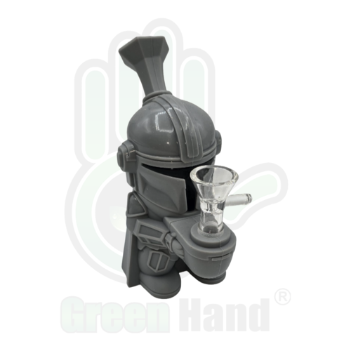 BONG DE SILICONA MANDALORIAN GRIS 15CM