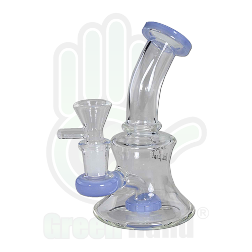 BONG CRISTAL MINI AZUL BLACK LEAF