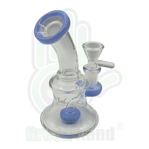 BONG CRISTAL MINI AZUL BLACK LEAF