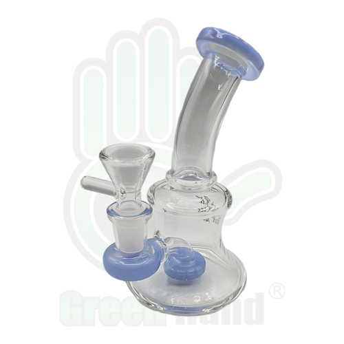 BONG CRISTAL MINI AZUL BLACK LEAF