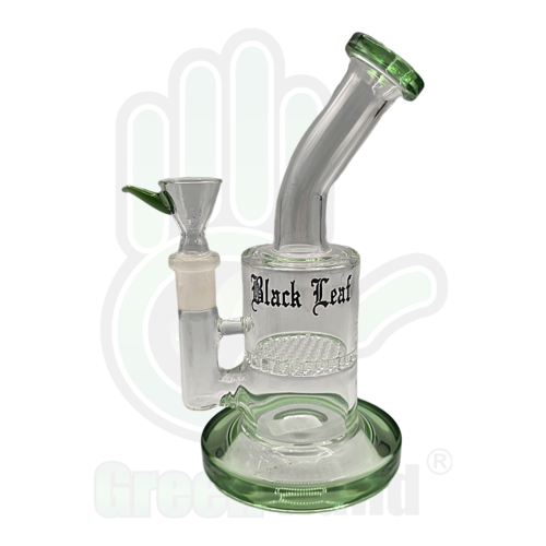 BONG MINI BUBBLER VERDE BLACK LEAF